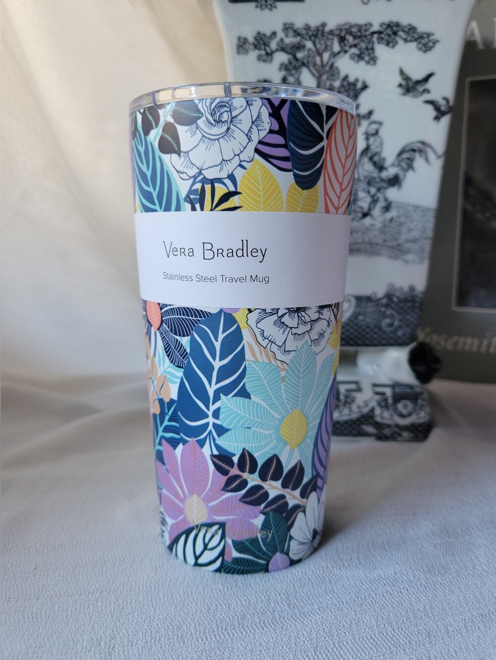 Vera Bradley Palm Floral Stainless Steel Travel Mug